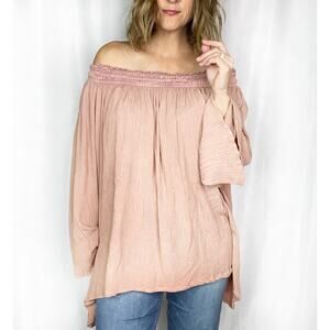 ALTAR'D STATE Pink Off Shoulder Tunic